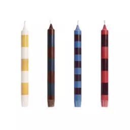 Bougie longue Bougie longue en Cire – Couleur Multicolore – 14.42 x 14.42 x 24 cm