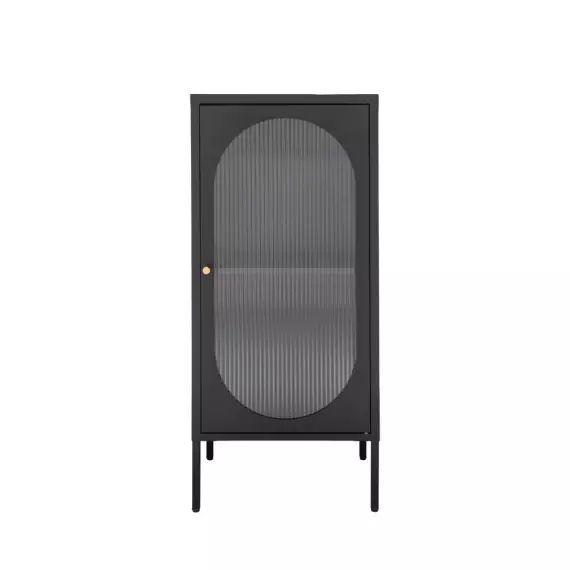 Adelaide – Petit meuble de rangement en verre et métal H50cm