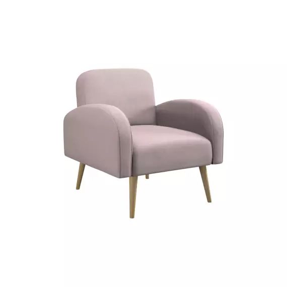 Fauteuil en tissu ESKIMO coloris rose