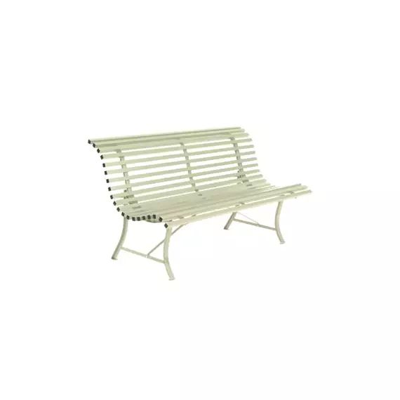 Banc avec dossier Louisiane en Métal, Acier électrozingué – Couleur Vert – 150 x 105.7 x 80 cm – Designer Studio
