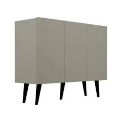 Commode 3 portes gris