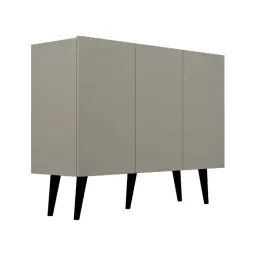 Commode 3 portes gris
