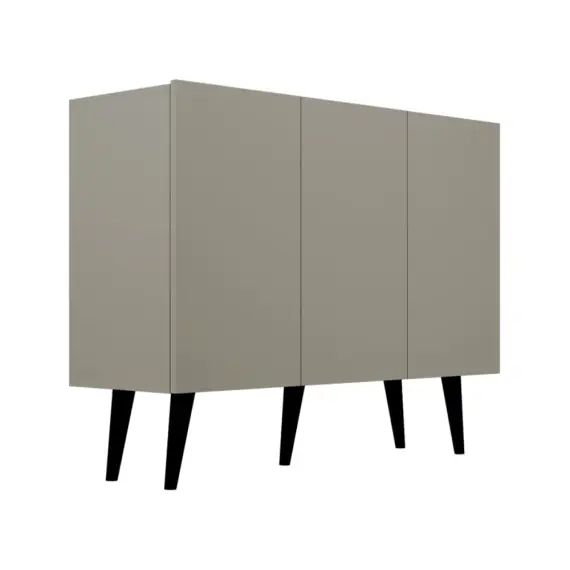 Commode 3 portes gris