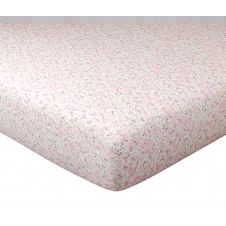 Drap-housse 140×190 en coton rose