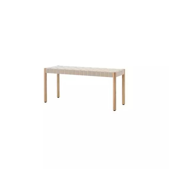 Banc Betty en Tissu, Lin – Couleur Beige – 105 x 66.94 x 46 cm – Designer Jakob Thau