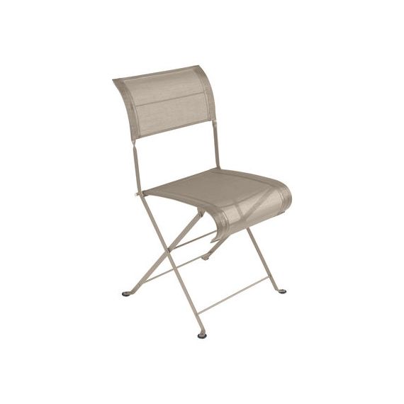 Chaise pliante Dune en Métal, Acier laqué – Couleur Marron – 67.82 x 45.5 x 84 cm – Designer Pascal Mourgue