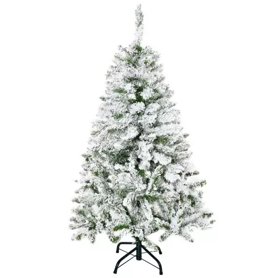 Sapin de Noël artificiel aspect enneigé H.120 cm imitation Nordmann