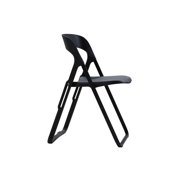 Chaise pliante Bek en Métal, Polypropylène – Couleur Noir – 80.21 x 50 x 77 cm – Designer Giulio Iacchetti