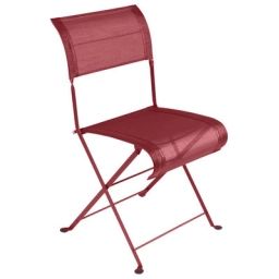 Chaise pliante Dune en Métal, Acier laqué – Couleur Rouge – 67.82 x 45.5 x 84 cm – Designer Pascal Mourgue
