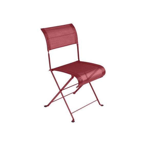 Chaise pliante Dune en Métal, Acier laqué – Couleur Rouge – 67.82 x 45.5 x 84 cm – Designer Pascal Mourgue
