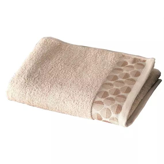 Serviette de toilette beige 50×90 en coton