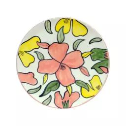 Assiette Flower en Céramique – Couleur Multicolore – 28 x 28 x 2 cm – Designer Fanny Gicquel
