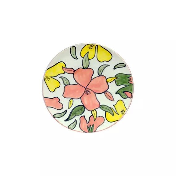 Assiette Flower en Céramique – Couleur Multicolore – 28 x 28 x 2 cm – Designer Fanny Gicquel