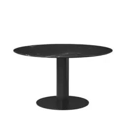 Table ronde  en Pierre, Marbre – Couleur Noir – 131.04 x 131.04 x 74 cm – Designer  Design Team