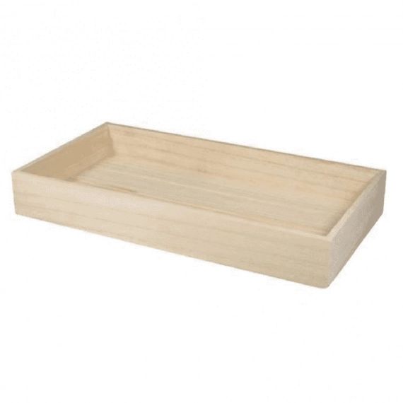 Plateau rectangulaire en bois à customiser 36×18,5x5cm