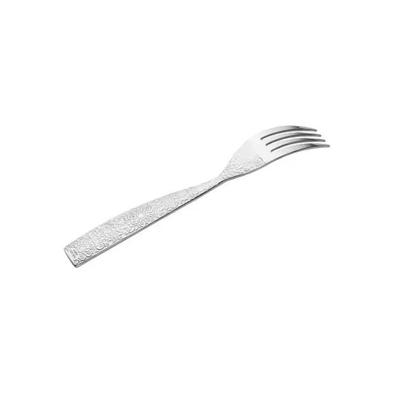 Fourchette Dressed en Métal, Acier inoxydable – Couleur Métal – 19.5 x 21 x 4 cm – Designer Marcel Wanders