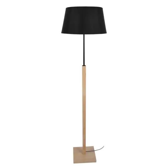 Lampadaire bois naturel et noir
