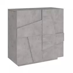 Meuble à chaussures avec 2 portes effet bois gris ardoise