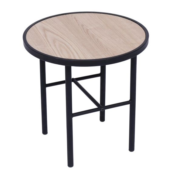 Table d’appoint en métal et bois