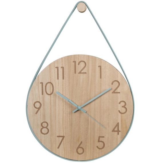 Horloge à suspendre marron et verte 36×52