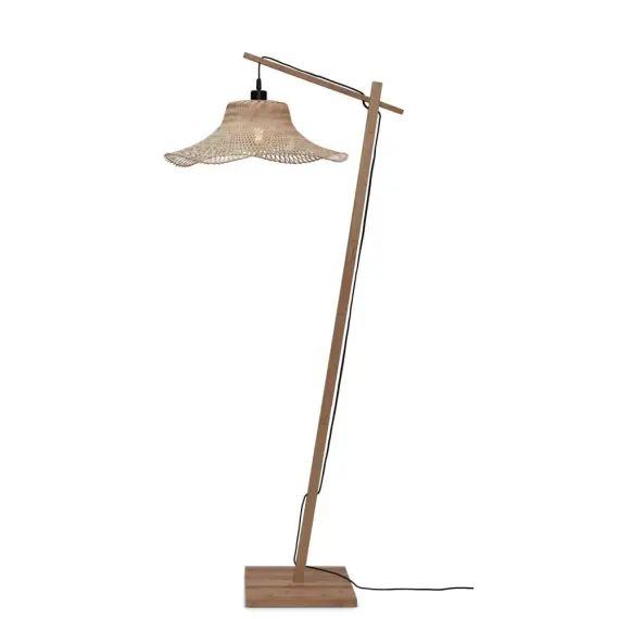 Lampadaire bambou abat-jour bambou naturel, h. 150cm