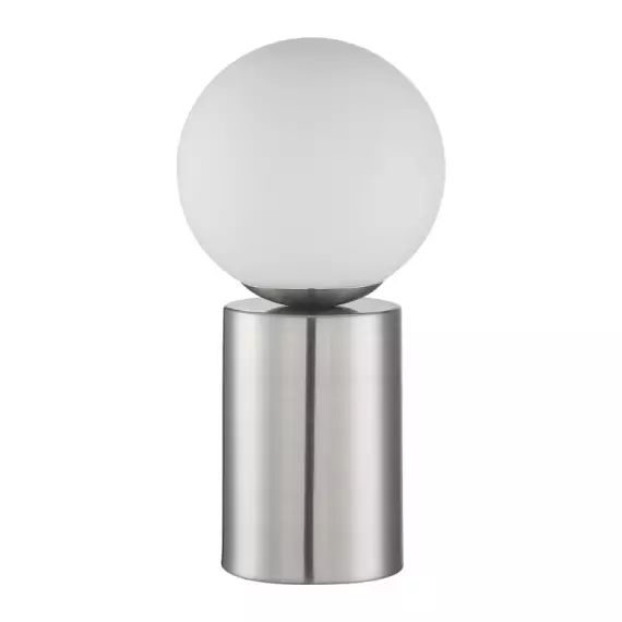 Lampe de chevet tactile chrome avec globe