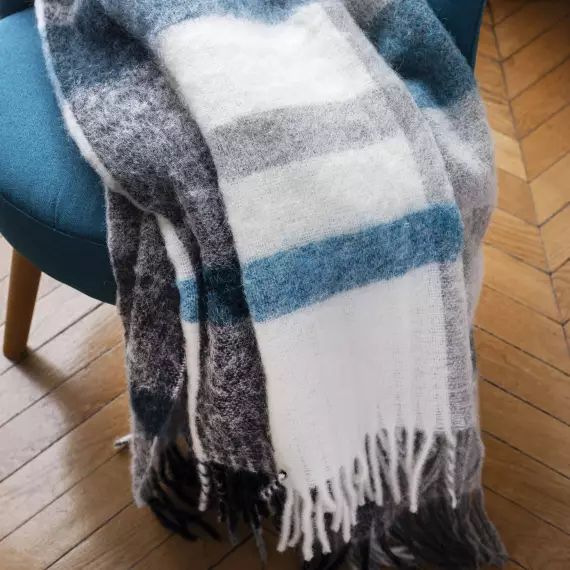 Plaid laine mohair et alpaga, Iseo TOISON D’OR