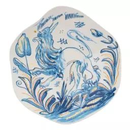 Assiette creuse Classic on acid en Céramique, Porcelaine fine – Couleur Bleu – 25.3 x 24.9 x 4.5 cm – Designer Diesel Creative Team