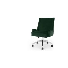 Higgs, chaise de bureau, velours vert mousse