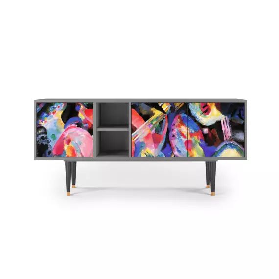 Meuble TV  multicolore 3 tiroirs L 150 cm