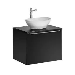 Meuble simple vasque 60cm noir