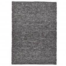 Tapis tissé à la main en laine naturelle gris 160×230