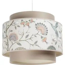 Suspension Velours Beige 40x40x31 cm