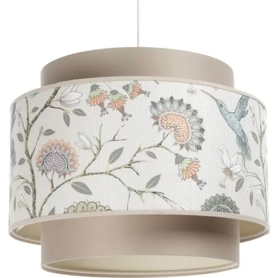 Suspension Velours Beige 40x40x31 cm
