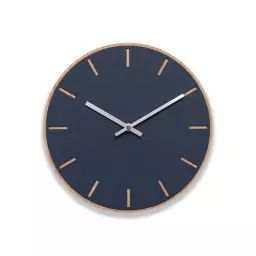 Horloge murale en linoléum bleu D28cm