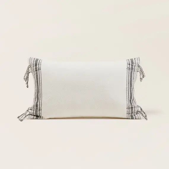 Housse de coussin 28×47 cm Blanc et noir