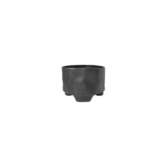 Pot de fleurs Esca en Céramique, Grès émaillé – Couleur Noir – 42.5 x 31.5 x 24 cm