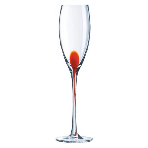 Flûte à Champagne rouge 22cl – Lot de 4