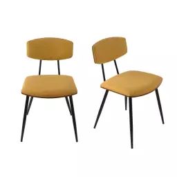 Lot de 2 chaises moutarde – H79 cm