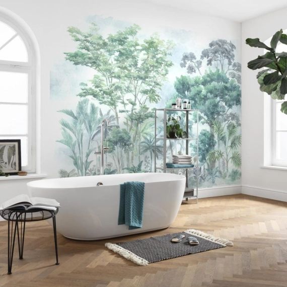 Papier peint panoramique Silva vert intissé KOMAR l.350 x H.250 cm