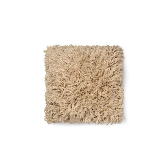Coussin Coussins en Tissu, Laine – Couleur Beige – 41.6 x 41.6 x 41.6 cm