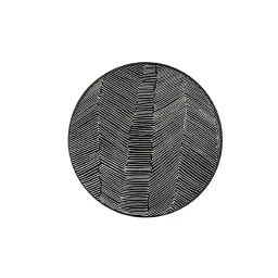 Lot de 6 assiettes plates en grès noir 27cm