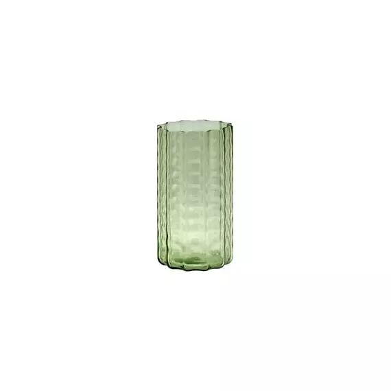 Vase Wave en Verre, Verre soufflé bouche – Couleur Vert – 12 x 12 x 21 cm – Designer Ruben Deriemaeker