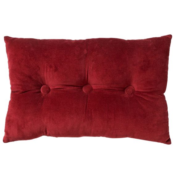 Coussin fantaisie en 100% coton rouge 40×60