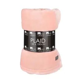 Plaid polaire pêche 180×130