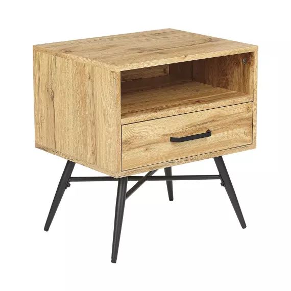 Table de chevet bois clair 1 tiroir