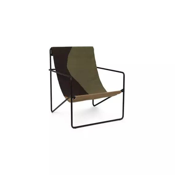 Fauteuil Désert en Tissu, Acier thermolaqué – Couleur Vert – 63 x 74.89 x 77.5 cm