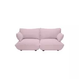 Canapé 3 places ou + Sumo en Tissu, Mousse recyclée – Couleur Rose – 210 x 108 x 90 cm