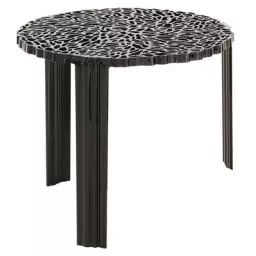 Table basse T-Table en Plastique, PMMA – Couleur Noir – 60 x 60 x 44 cm – Designer Patricia Urquiola