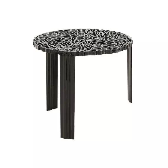 Table basse T-Table en Plastique, PMMA – Couleur Noir – 60 x 60 x 44 cm – Designer Patricia Urquiola
